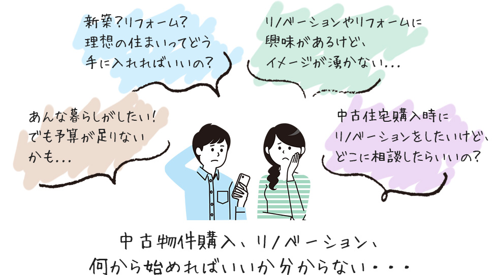 中古物件購入、リノベーション、何から始めればいいか分からない・・・